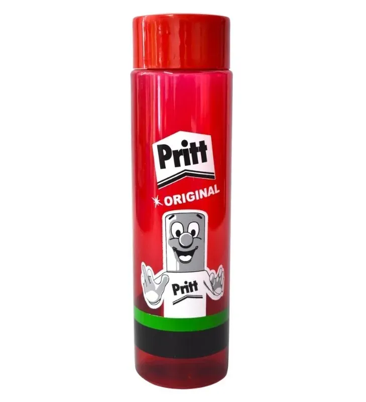 Tubo Pritt con Tapa – Botella plástica roja