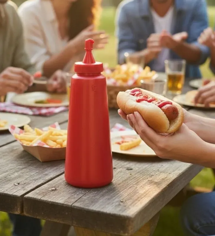 Catsupero 500 ml – Plástico Flexible con Tapa Mamila