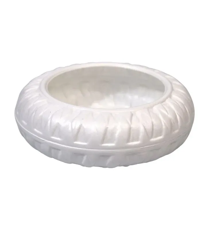 Base Florero Plana – Soporte Decorativo Blanco