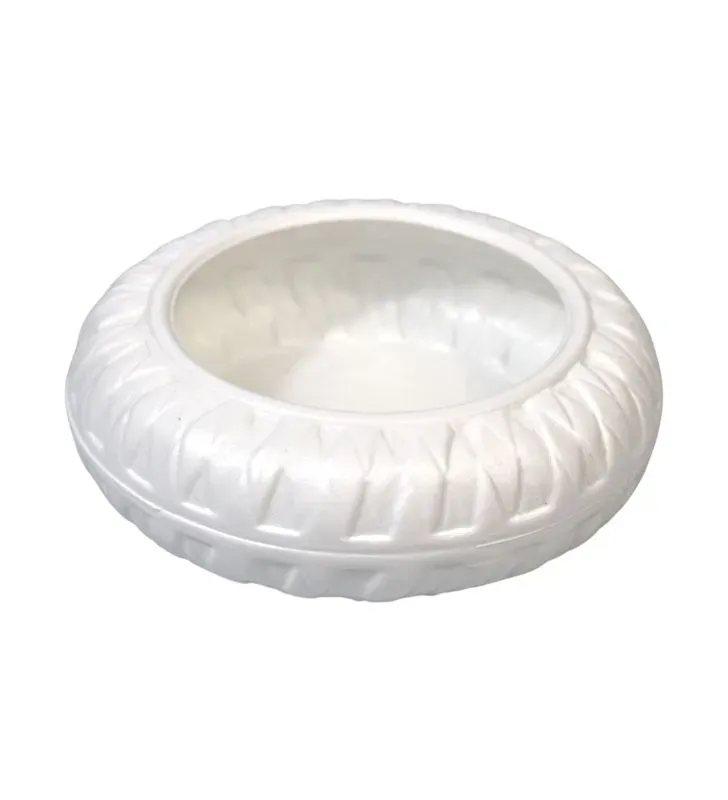 Base Florero Plana – Soporte Decorativo Blanco