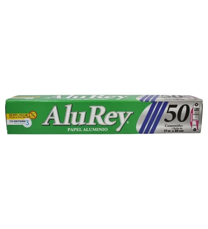 Papel Aluminio Alurey 50 – 12 micras 25 metros